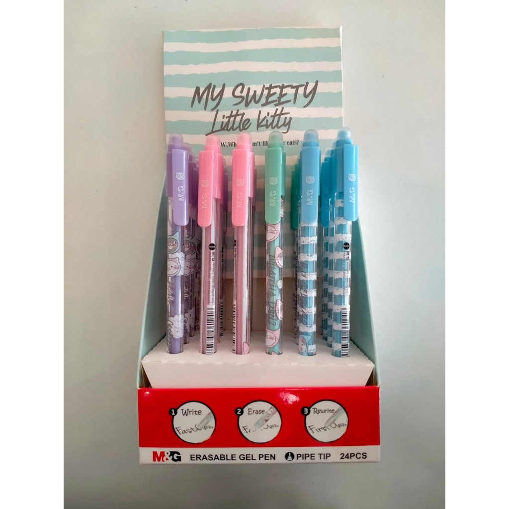 

Pulpen M&G Erasable Gel Pen 0.5 Black Pipe Tip SMC