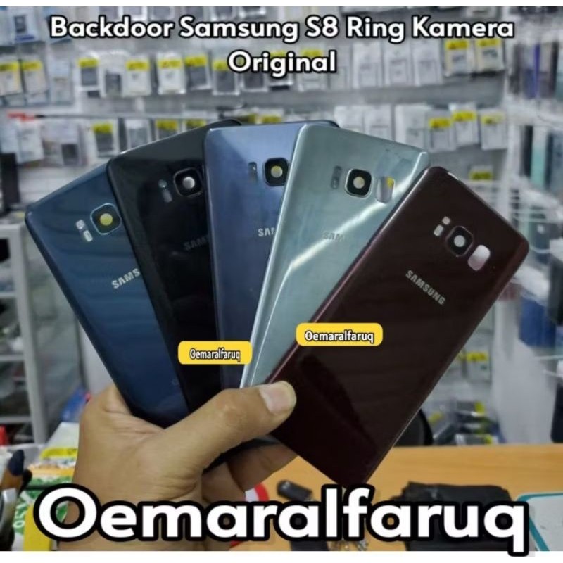 BACKDOOR BACKCOVER BACK GLASS + RING LENSA KAMERA SAMSUNG GALAXY S8+ / SAMSUNG GALAXY S8 PLUS ORI