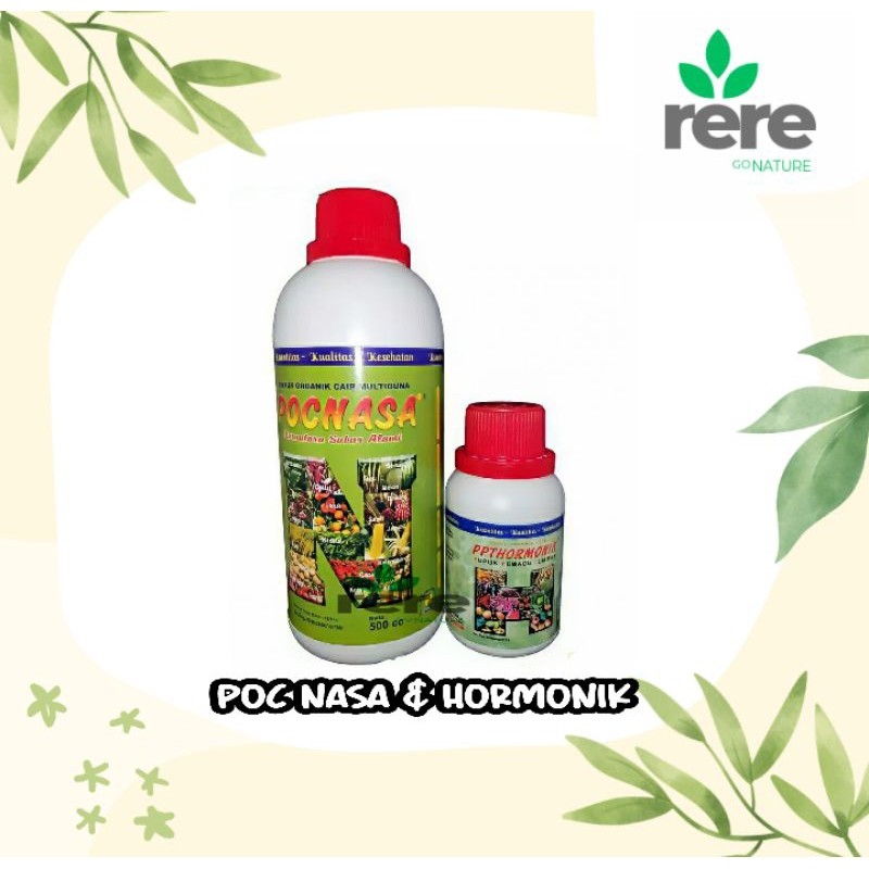 Paket Pupuk NASA POC Nasa 500 cc Hormonik 100 cc / Pupuk Padi Sawan/ Pupuk Padi Cair Terbaik / Pupuk