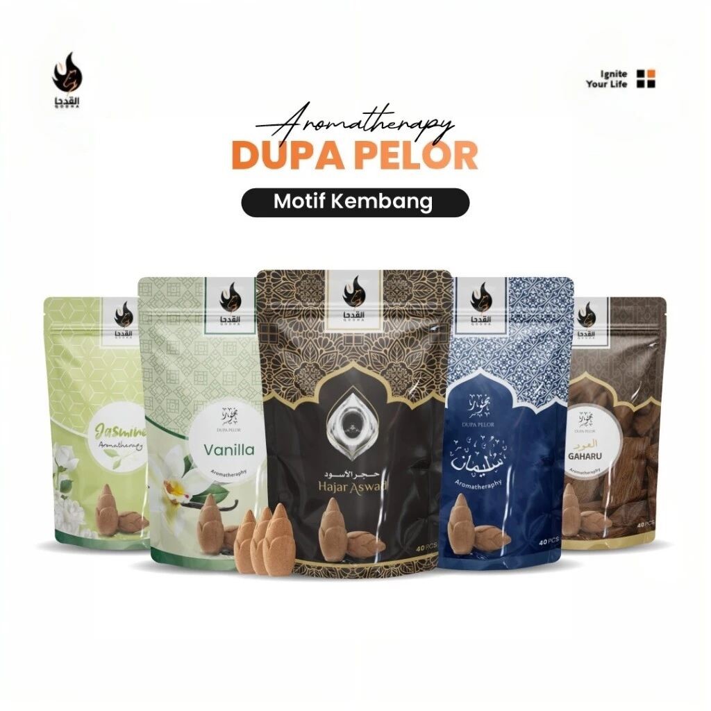 Jamooan Bukhur Qodha Pelor Sulaiman Dupa Buhur Kerucut Asap Kebawah Isi 40Pcs