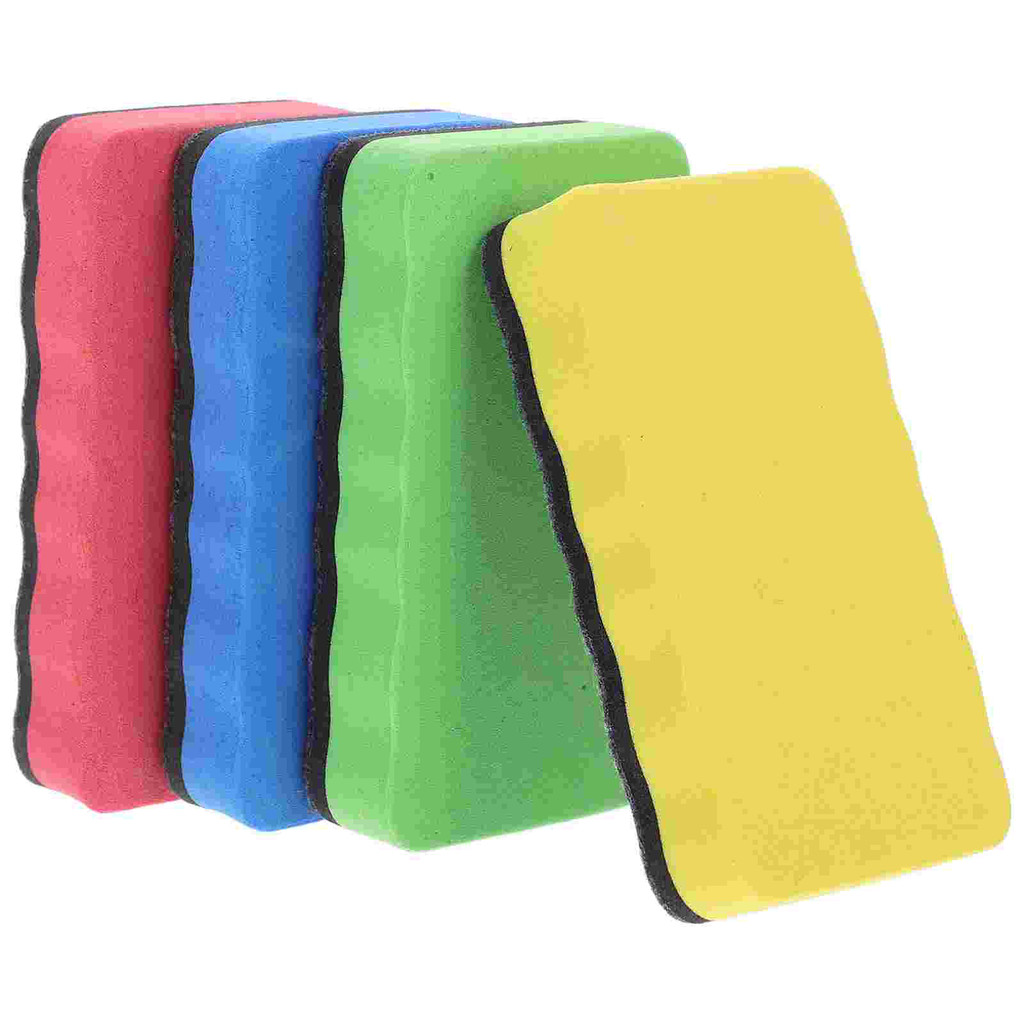 

4 Pcs Blackboard and Whiteboard Cleaning Wipe Handheld Dry Erase Cloth Eraser for Wall Erasers Kids Brushed
