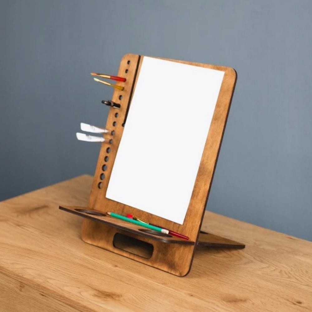 

Tabletop Easel Wooden Desk Painting Board with Built-in Handle for Drawing Sketching Reading Portable Art Easel Display Stand