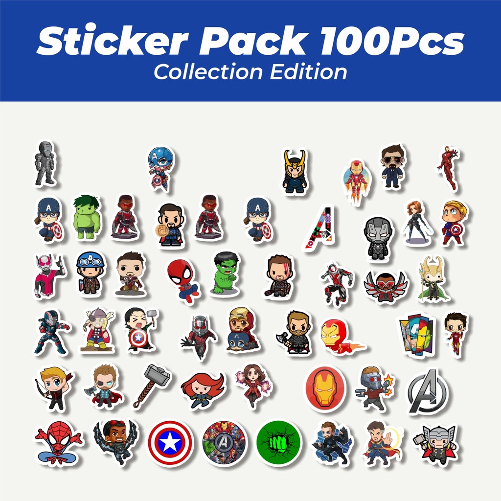 

Hot Stiker Kartun Marvel Avenger Lucu Anti Air Stikers Berperekat Waterproof Sticker Decal Buat Motor Helm Buku Journal Koper Casing HP Laptop Botol Minum