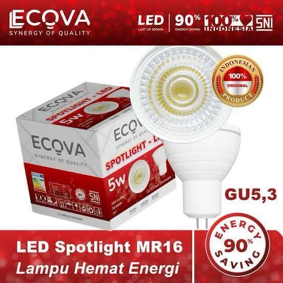 ECOVA - Lampu Halogen LED Mr16 GU 5.3 SpotLight 3 Watt / 5 Watt / 7 Watt Lampu Bohlam Led Fitting E2