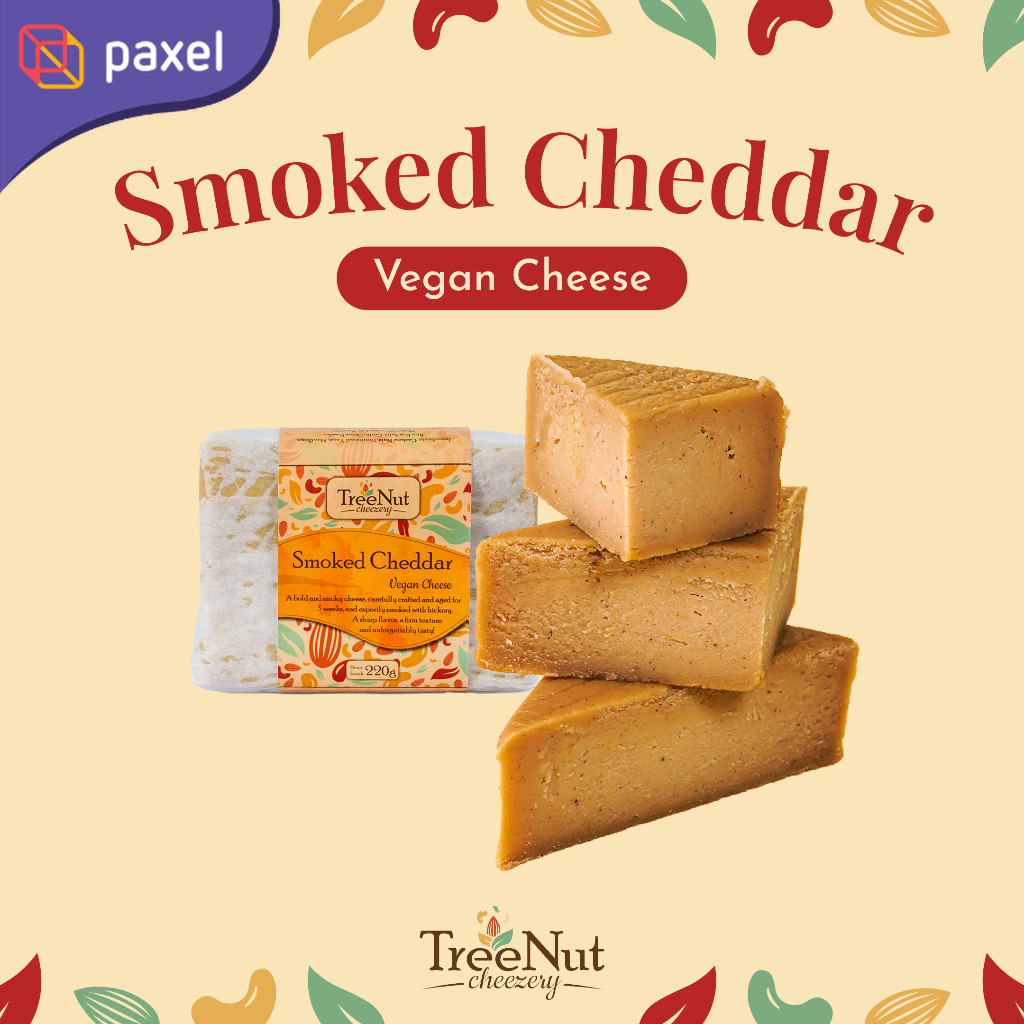 

Keju Vegan Smoked Cheddar Gurih Tajam –Plant-Based Cheese Nabati –Vegetarian Food | TreeNut Cheezery
