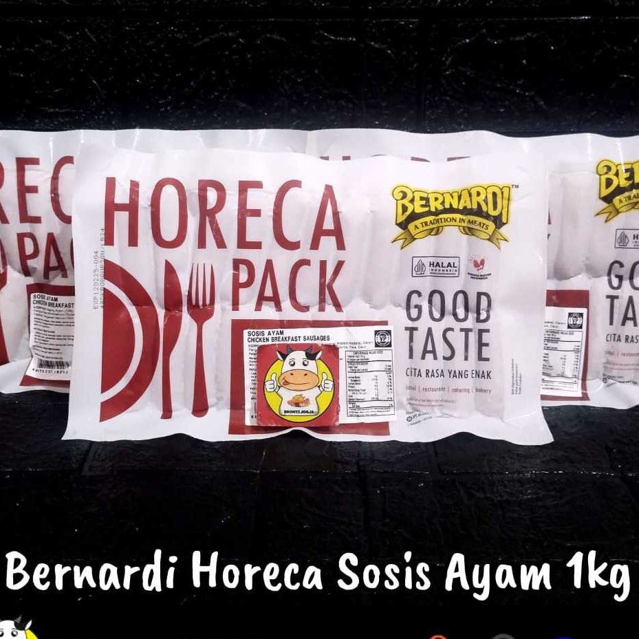 

BERNARDI HORECA PACK SOSIS AYAM BREAKFAST 1KG - FROZEN FOOD - BRONTZ JOGJA