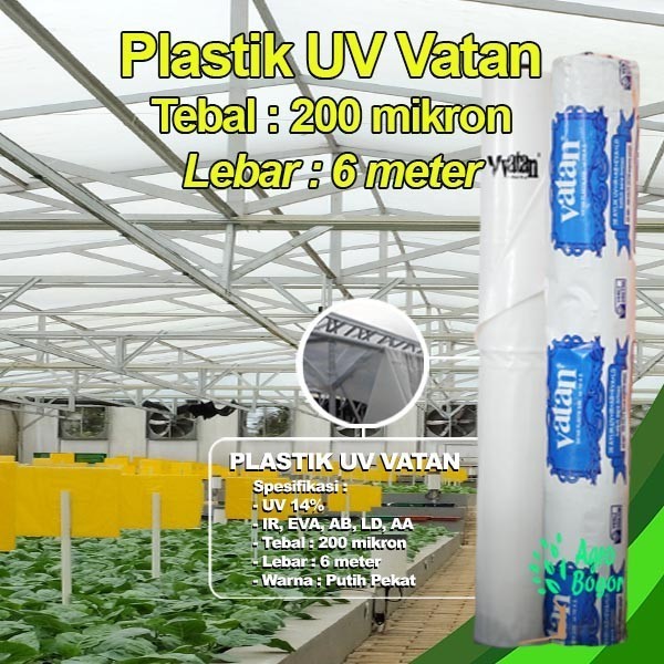 Plastik UV Vatan Lebar 6 meter, Plastik UV Vatan eceran