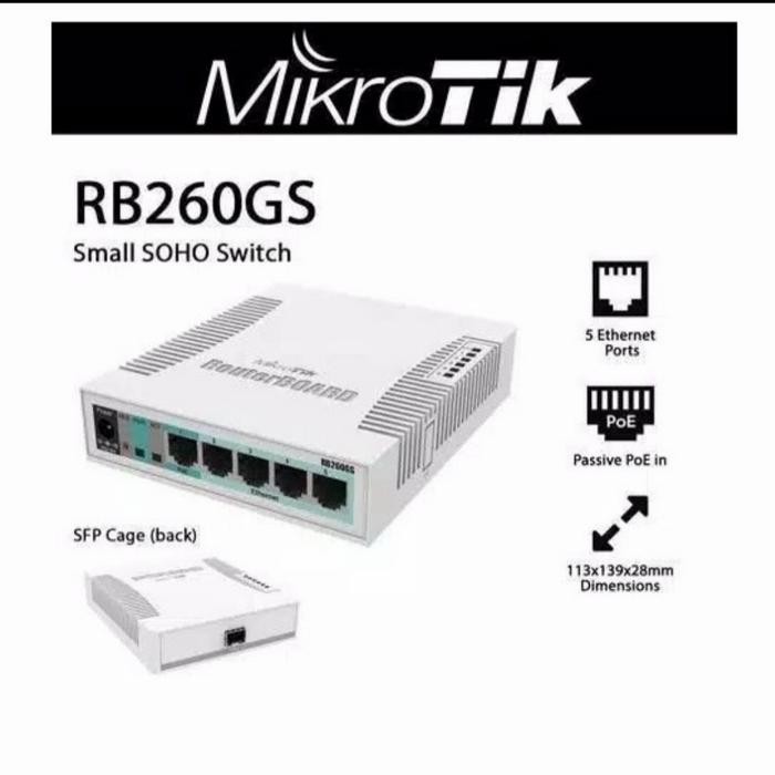 Mikrotik 260GS Switch 5Port Gabit Manageae Switch 1 SFP