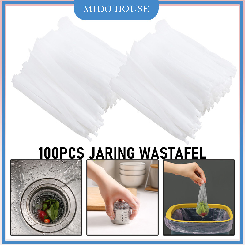 100Pcs Jaring Wastafel/Saringan Wastafel Kain Jaring Halus/Saringan Rambut Kamar Mandi/ Jala Westafe