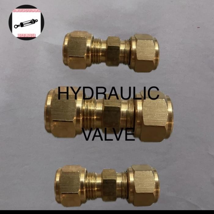 union kuningan 10mm/union connector brass 10mm/sambungan pipa tembaga