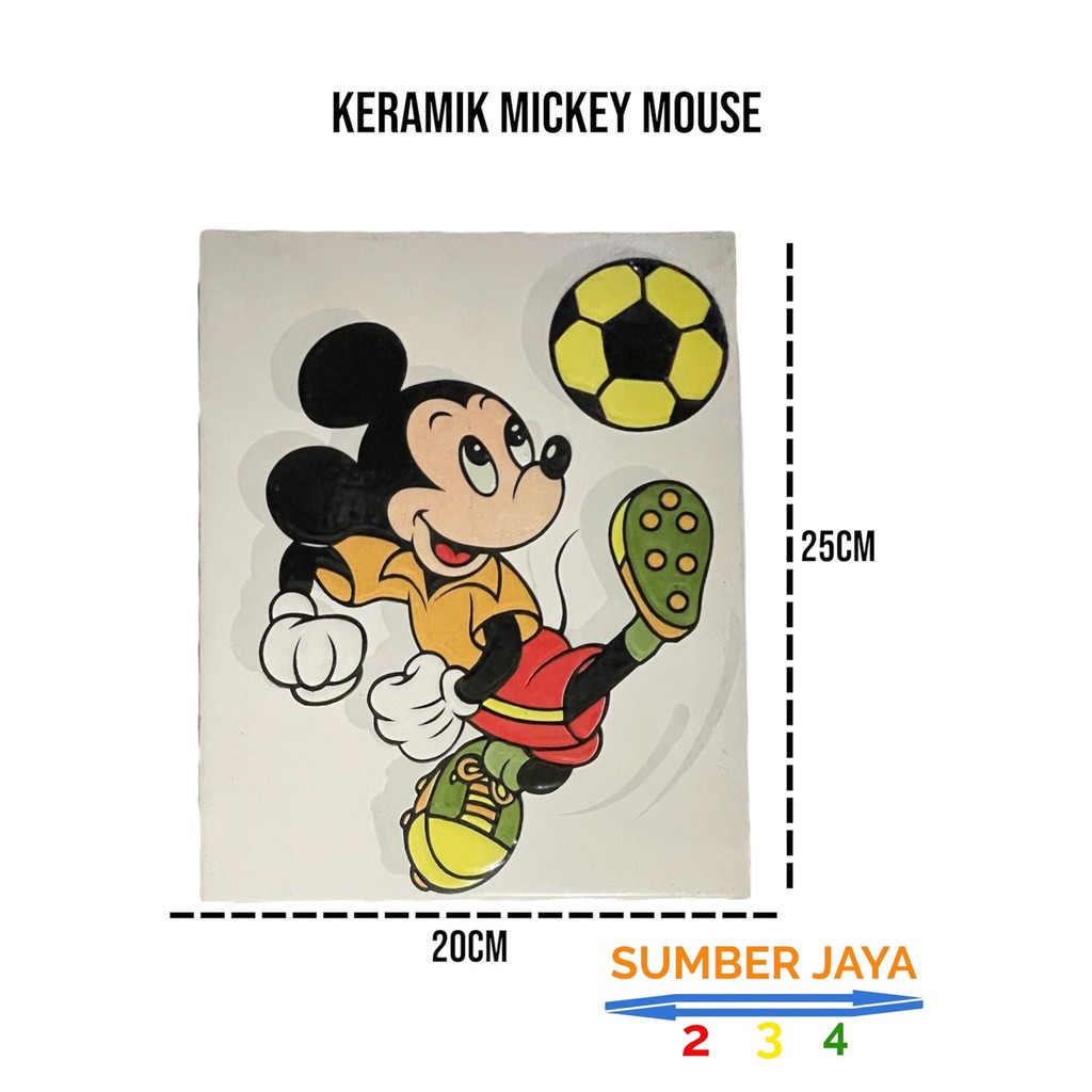 Keramik Lantai 20x25 motif lucu Mickey Mouse / Keramik Dinding 20x25 Motif Lucu TERMURAH