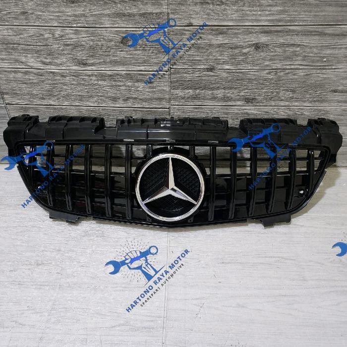 Grill GTR GT Mercedes Benz R172 W172 SLK 2011-2015 Grille R172 SLK Class With Emblem Logo - BLACK