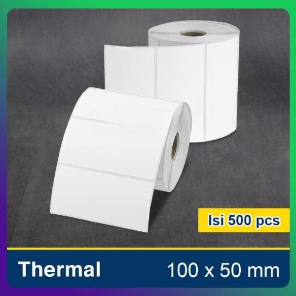 

LABEL THERMAL 100 X 50 KERTAS STIKER BARCODE PRINTER ISDLP 110 /100X50 MM 500PCS Bergaransi