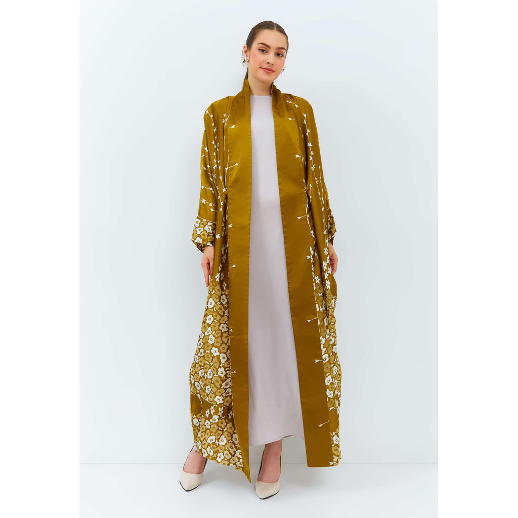 Chics.id Anya Dress Gold One Set Inner + Outer / Dress Kaftan Wanita / Hijab Friendly