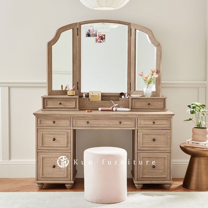 Meja Rias Modern Minimalis – Kayu Jati Solid Asli Jepara