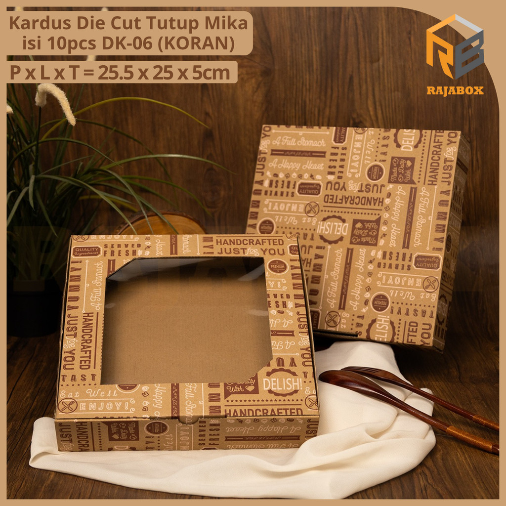 

DK-06 Kardus Die Cut Mika Kotak Pudding Isi 10 Pcs