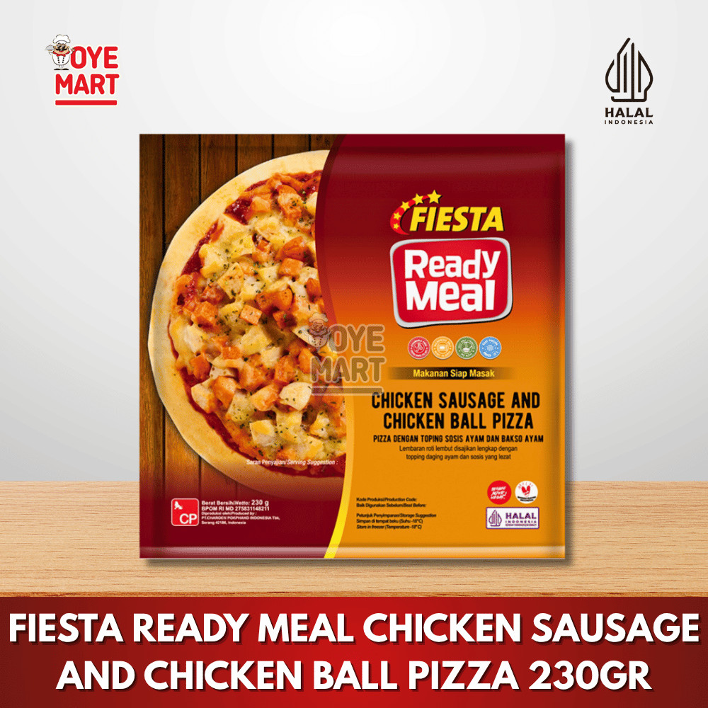 

FIESTA CHICKEN SAUSAGE AND CHICKEN BALL PIZZA 230GR