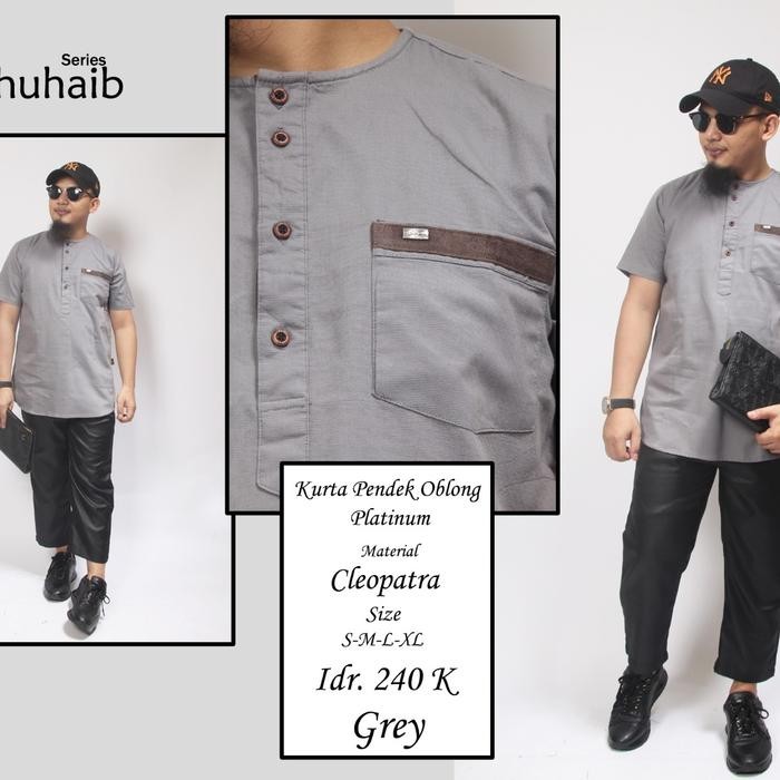 baju kurta platinum Al amwa - Busana muslim Al amwa official - grey, S