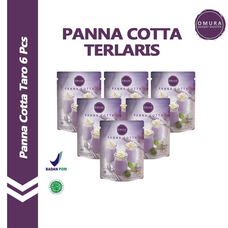 

[BUNDLE 6 PCS] Omura Dessert Shooter Bubuk Panna Cotta Pudding Italia Rasa Taro