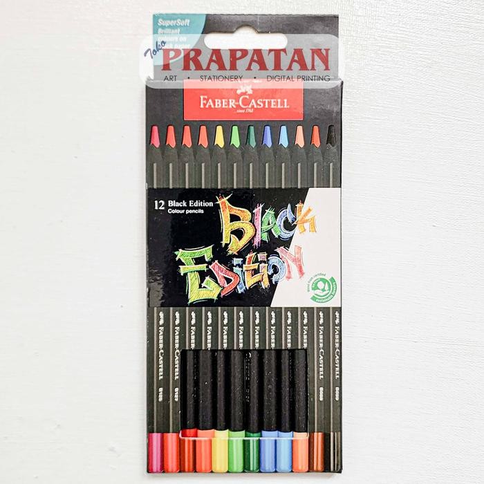

TERLARIS! Pensil Warna Faber Castell Black Edition | Color Pencil - 12C
