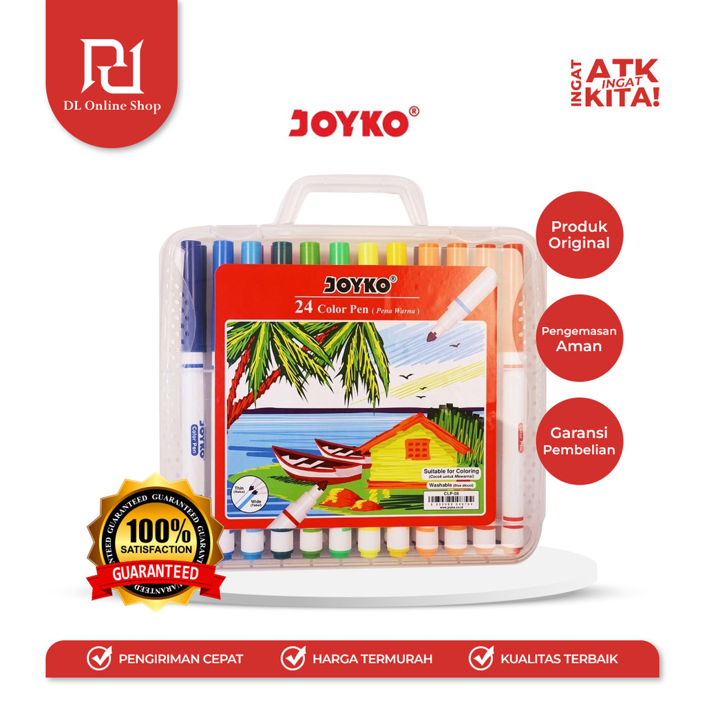 

JOYKO 24 PEN WARNA/ COLOR PEN WASHABLE CLP-05 (1SET)