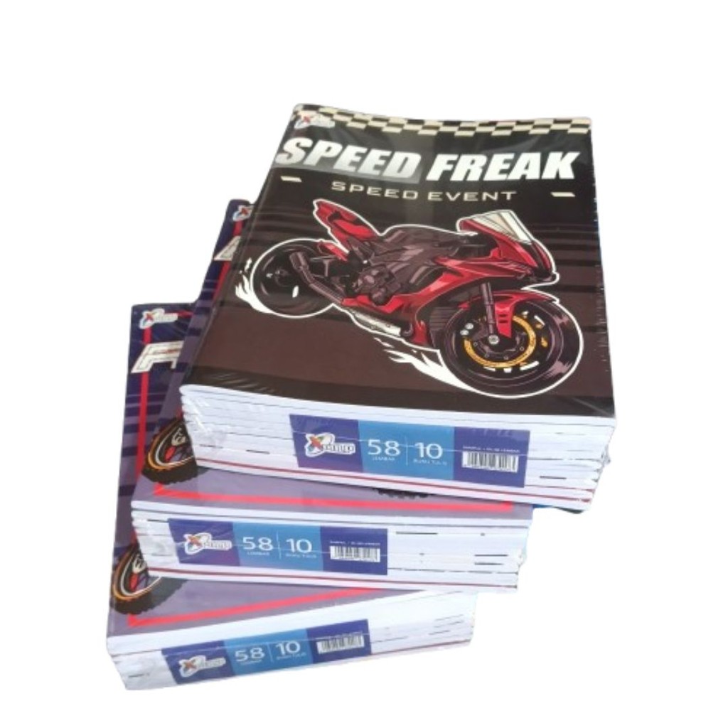 

BUKU TULIS XPULP 58 LEMBAR 1 PAK ISI 10 / BUKU TULIS BERGARIS 1 PAK ISI 10