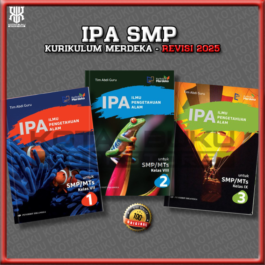 ( ERLANGGA ) Buku IPA Kelas 7 8 9 SMP Kurikulum Merdeka Revisi Terbaru
