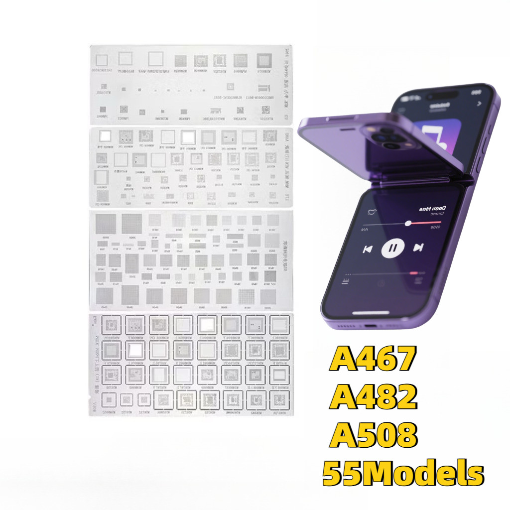 Amaoe BGA Stencil Pack Pro: 4 Cetakan Universal A467/A482/A508/55Models untuk Teknisi
