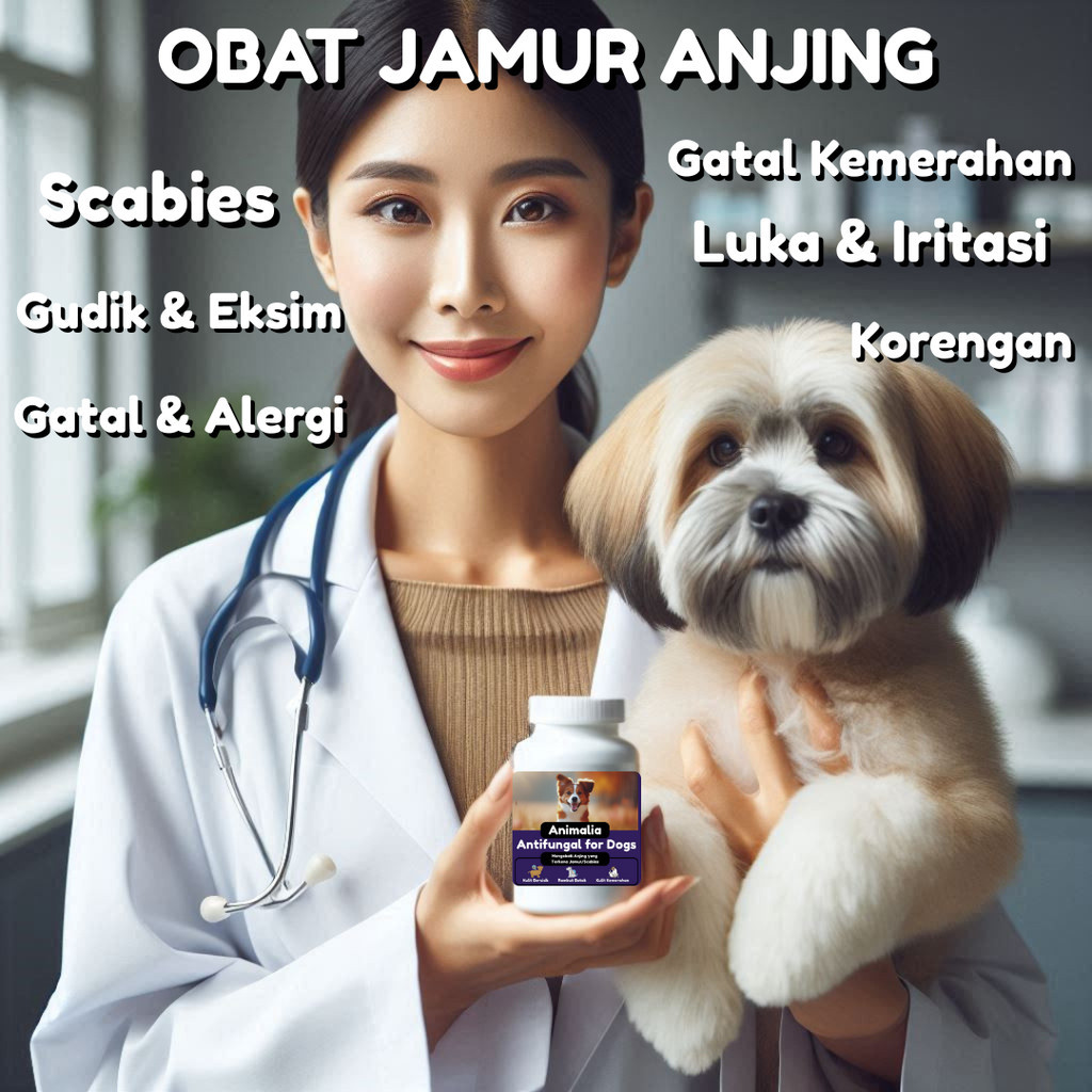 OBAT GATAL ANJING KUCING JAMUR KULIT KEMERAHAN SCABIES EKSIM PALING AMPUH