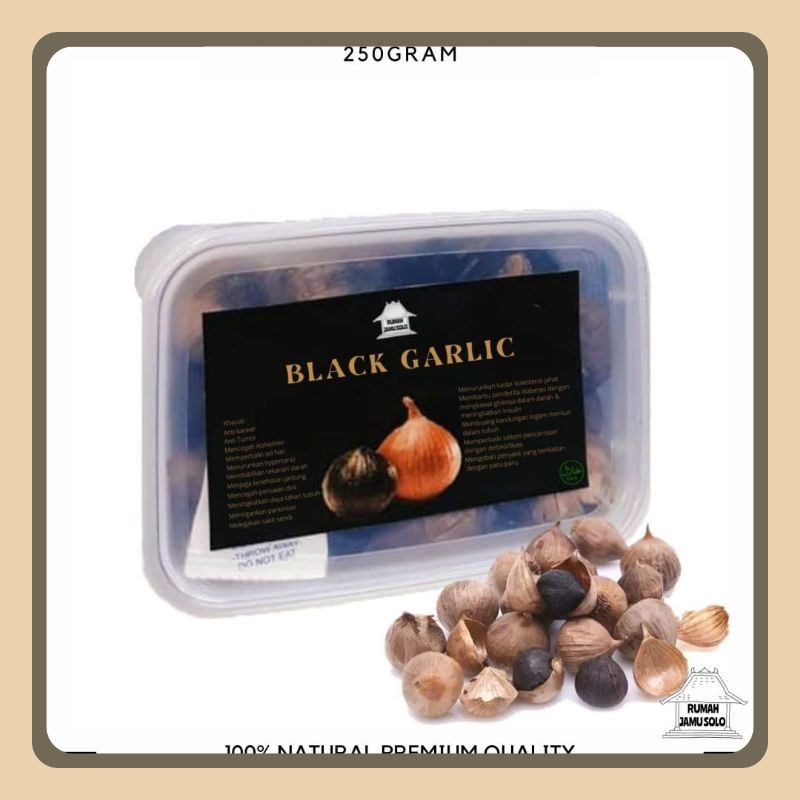 

BLACK GARLIC TUNGGAL 250GRAM - BAWANG HITAM LANANG