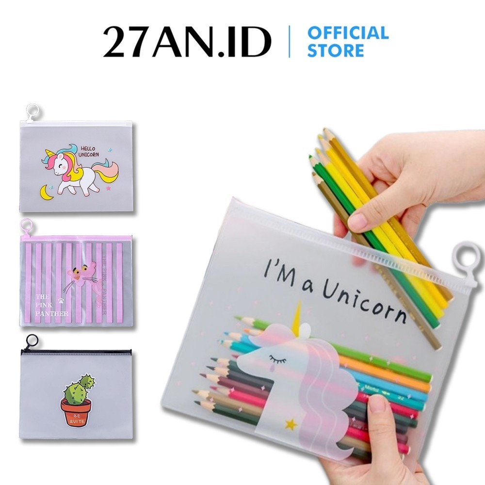 

Minimis - TEMPAT PENSIL TRANSPARAN T99 UNICORN & PK PTHER / MAP FILE UNICORN / ZIPPER BAG