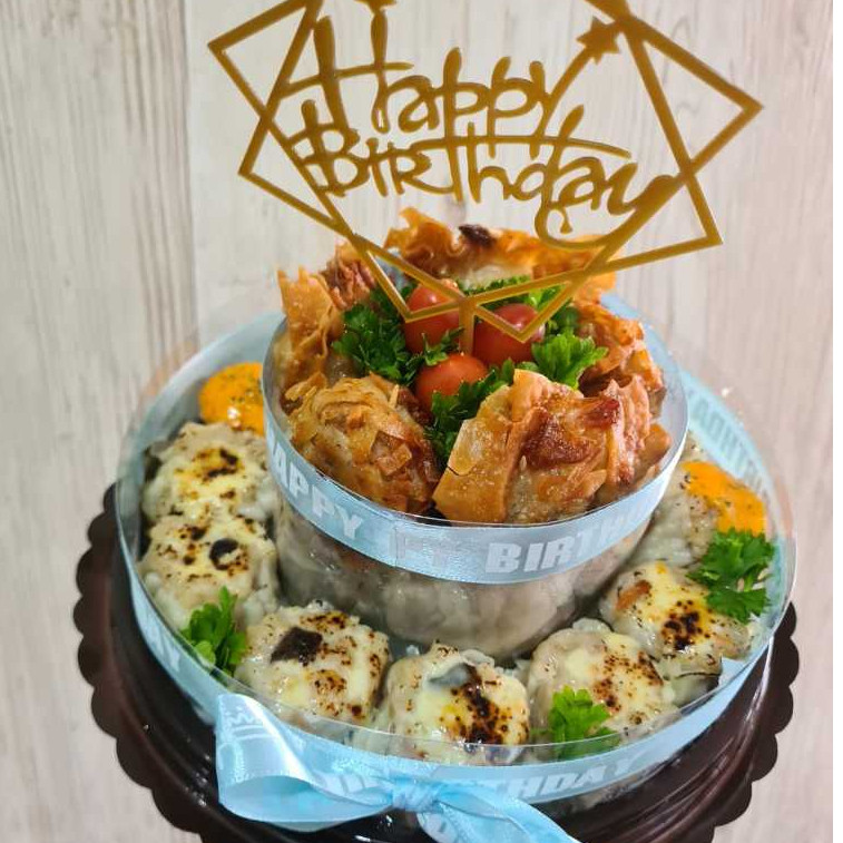 

TERLARIS Dimsum Cake Birthday kukus & goreng 30 pcs ( kirim instan)