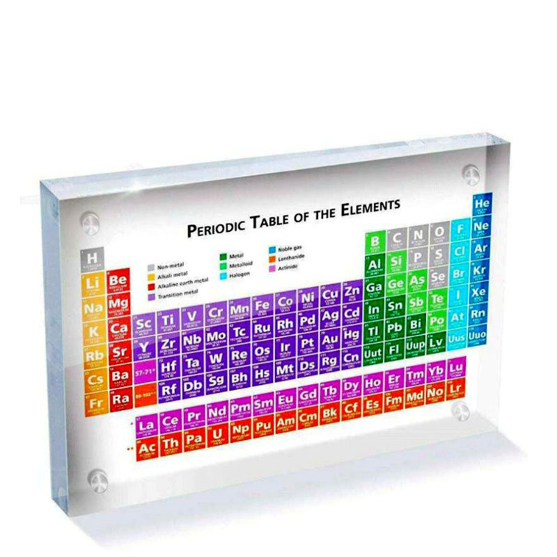 

Chemical Element Display Acrylic Periodic Table Display with Elements Picture Children Chemistry Teaching School Home Decoration