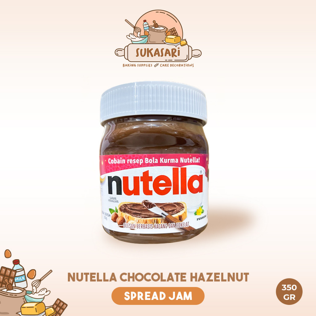 

Sukasari - Nutella 350gr, 680gr, 1kg - Chocolate Hazelnut Spread Jam/ Selai Cokelat
