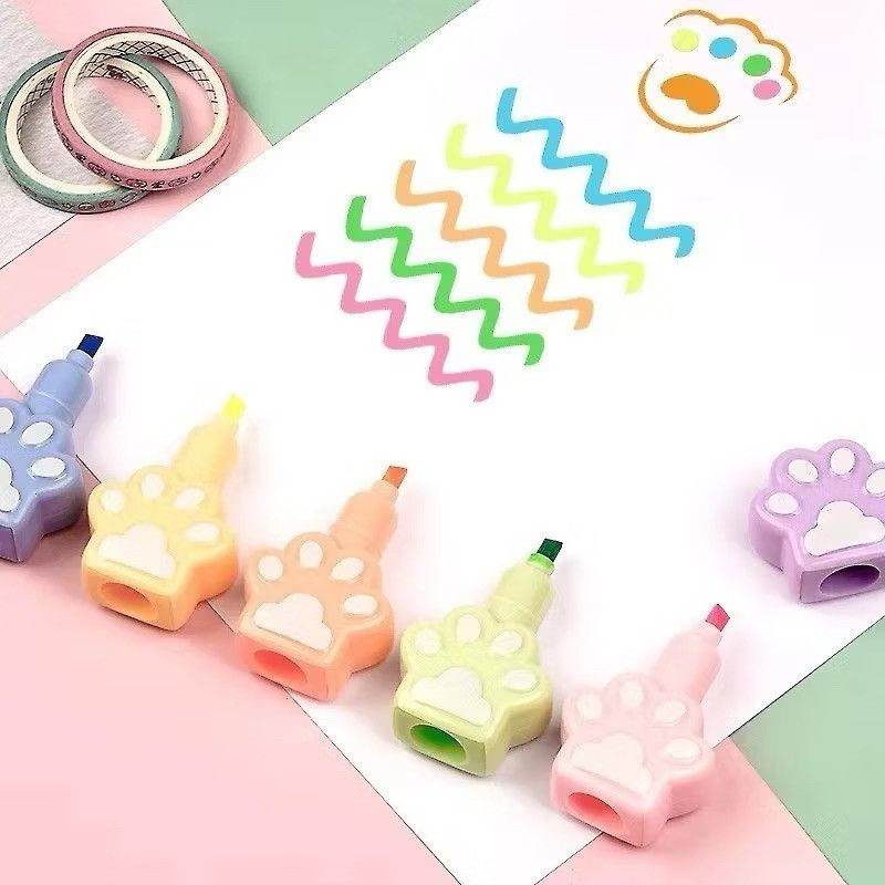 

Stabilo Lucu Set 5pcs + Tutup Bentuk KAKI KUCING HIGHLIGHTER