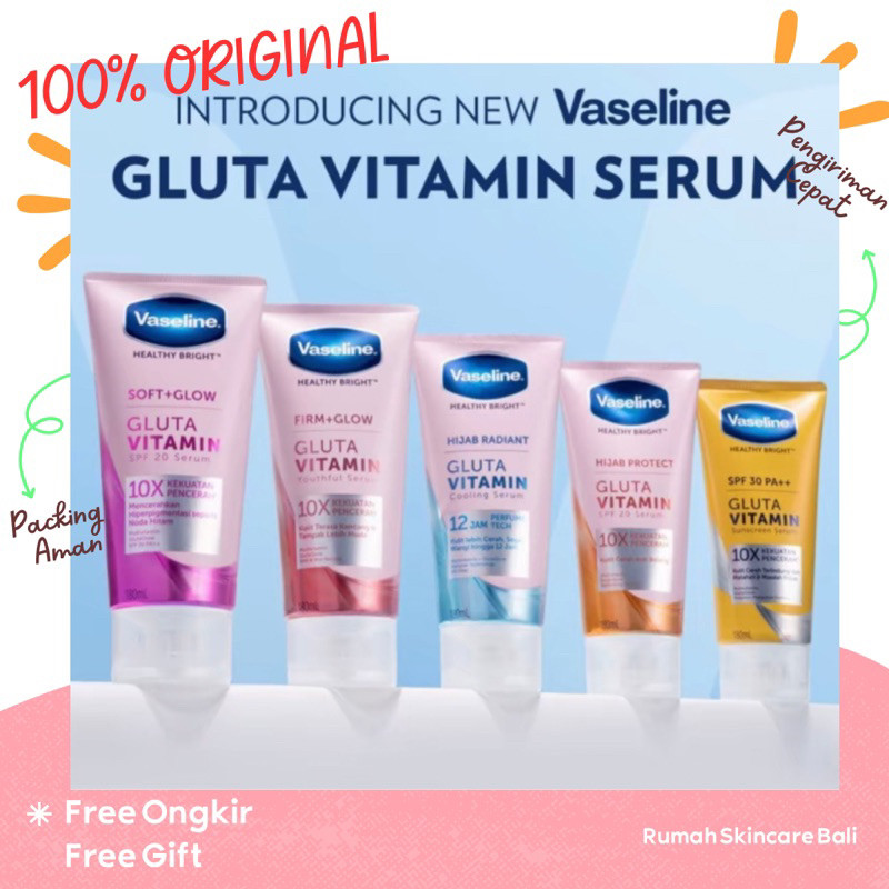 Vaseline Body Serum Gluta Vitamin 180ml - Body Serum Vaseline