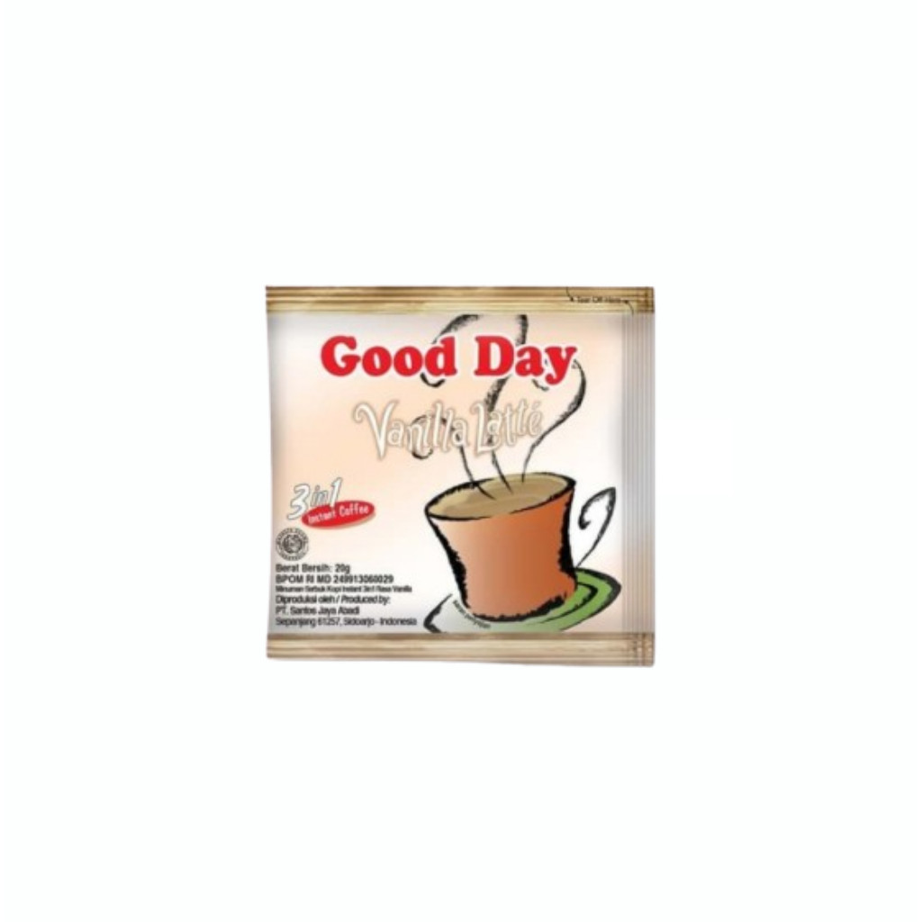 

LATTE Good Day VANILLA LATTE 1 Renceng 10 pcs