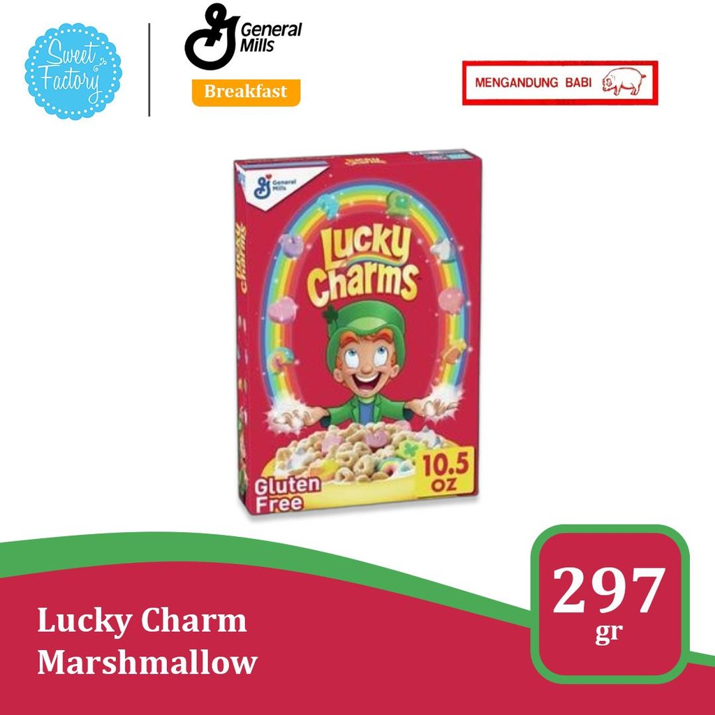 

Sereal Lucky Charms Marshmallow 297gr / 10.5 oz - Gluten Free (Import USA) | (NON HALAL)