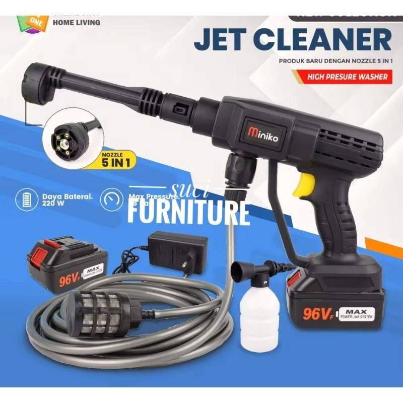 Miniko Pro Mesin cuci motor portabel / Cordless jet cleaner 96vf