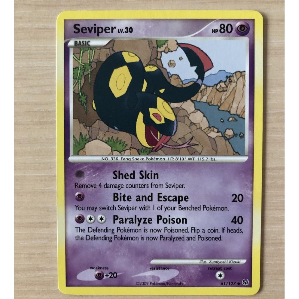 Seviper 61/127 Uncommon Pokemon TCG Card Charizard Blastoise Venusaur