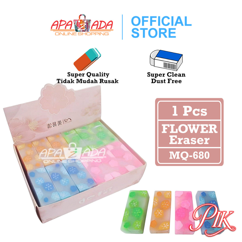

Penghapus Pensil Murah Satuan [1 Pcs Penghapus] / Hapusan Flower / Eraser Pensil MQ-680