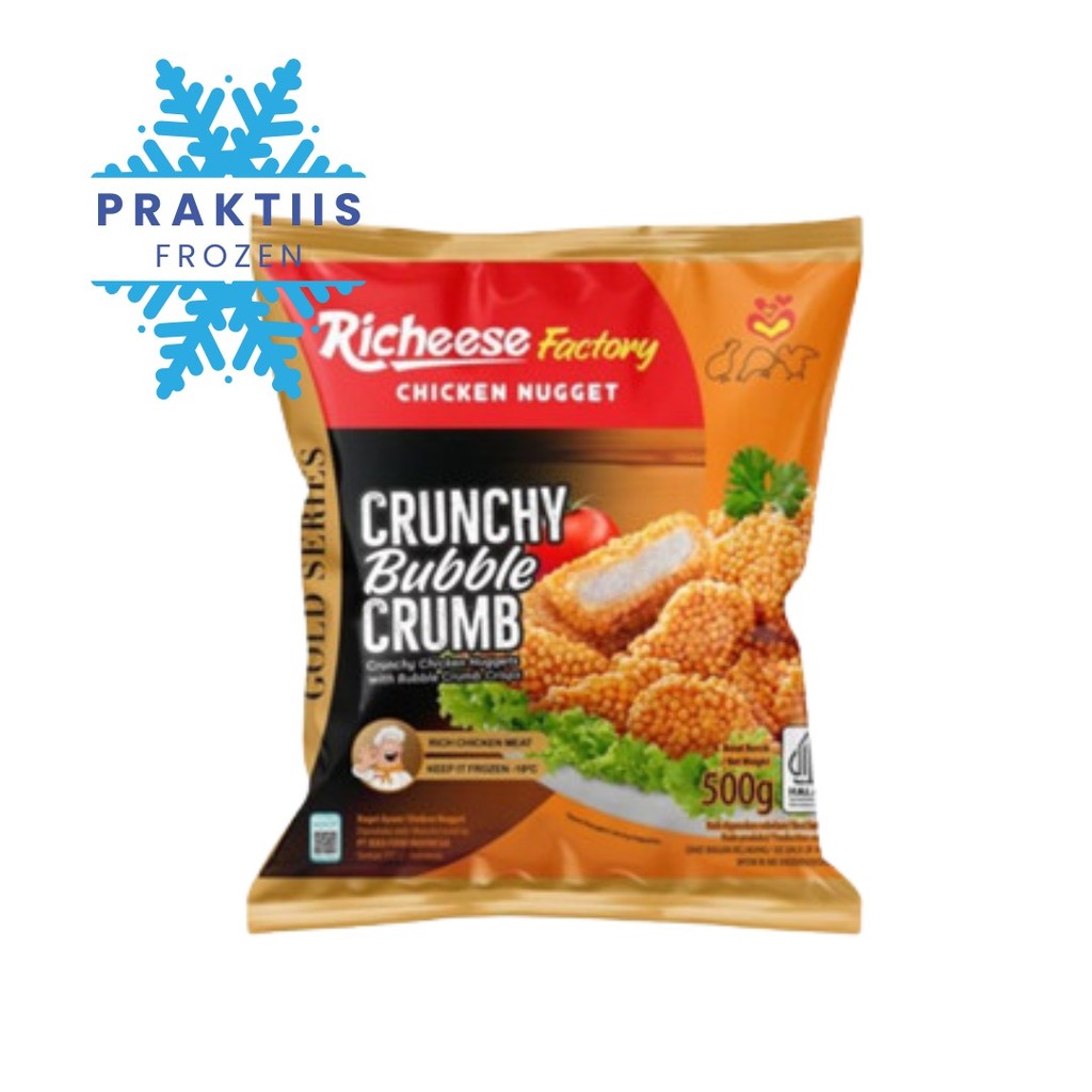 

RICHEESE CHICKEN NUGGET CRUNCH BUBBLE CRUMB 500GR / NAGET CRISPY