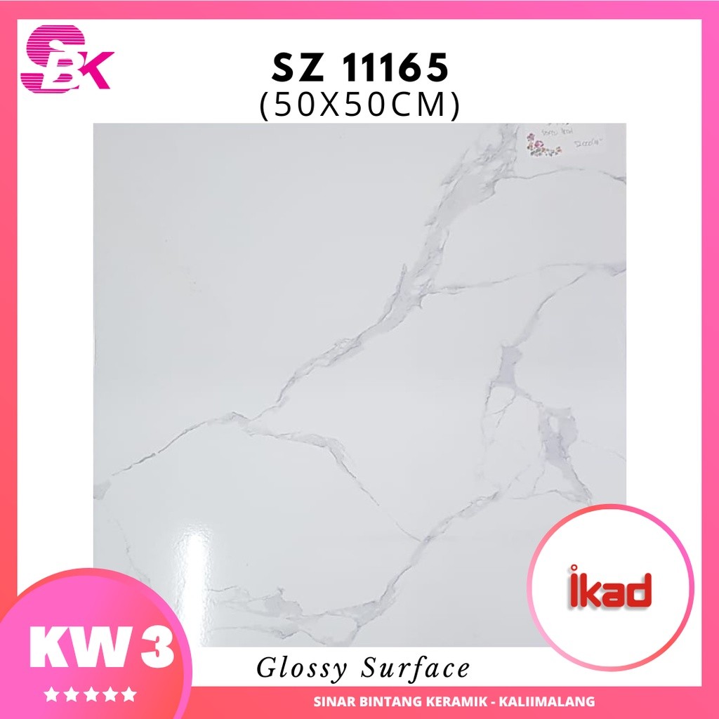 Keramik Ruangan 50x50 Sz 11165 Ikad Glossy Marmer Promo