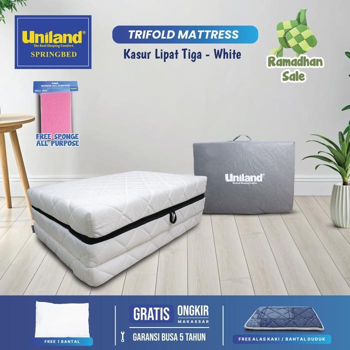Uniland Trifold White 90x200 - Full Foam / Busa - 90x200