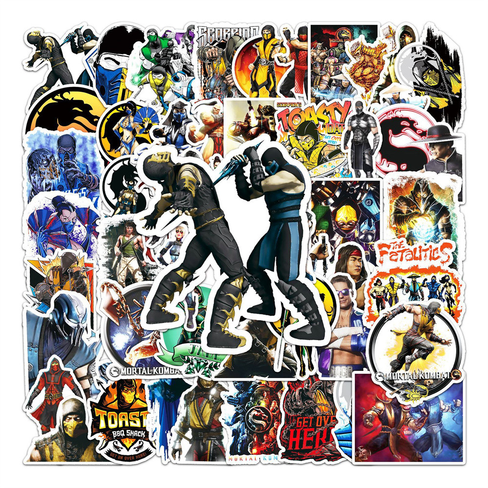 

10/30/50PCS Mortal Kombat Graffiti Sticker Game Waterproof Sticker DIY Skateboard Water Cup Suitcase Sticker Wholesale