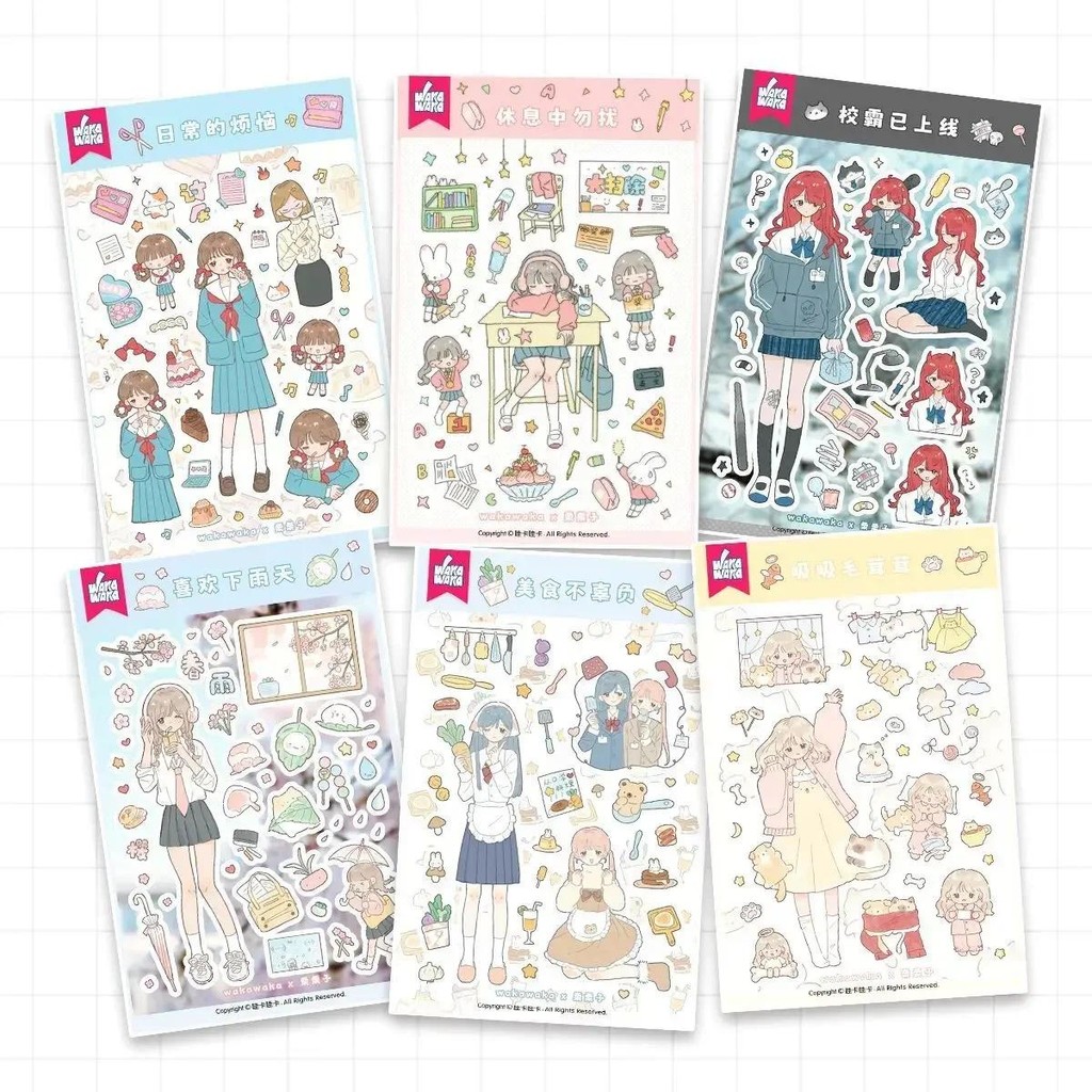 

College Daily Diary Guka Character Sticker Diy Decorative Handbook Sticker