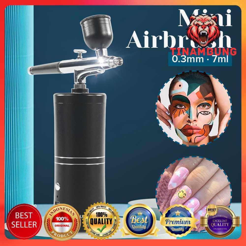 

KKMOON Air Compressor Airbrush Painting Art Spray Gun 0.3mm 7ml - ARP150