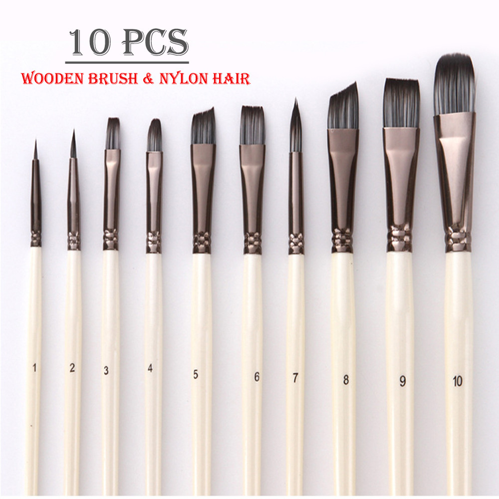 

[Ready] Kuas Cat Paint Brush Set Nylon Kuas Lukis Cat Air Lembut untuk Menggambar/Melukis