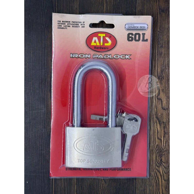 ATS Gembok Nekel ATS 60mm PANJANG / Iron Padlock ATS 60mm PANJANG / Gembok ATS 60 Panjang