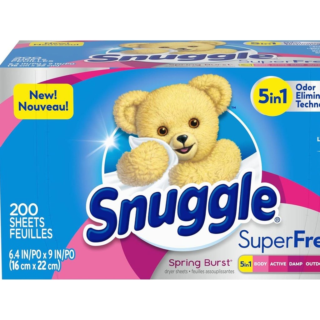 Snuggle Fabric Softener Dryer Sheet Blue Sparkle 230 sheet Import USA